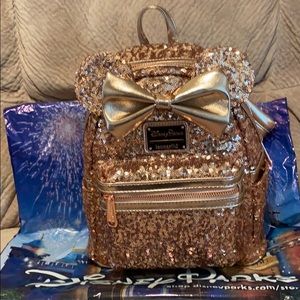 Minnie Mouse Sequined Mini Backpack by Loungefly